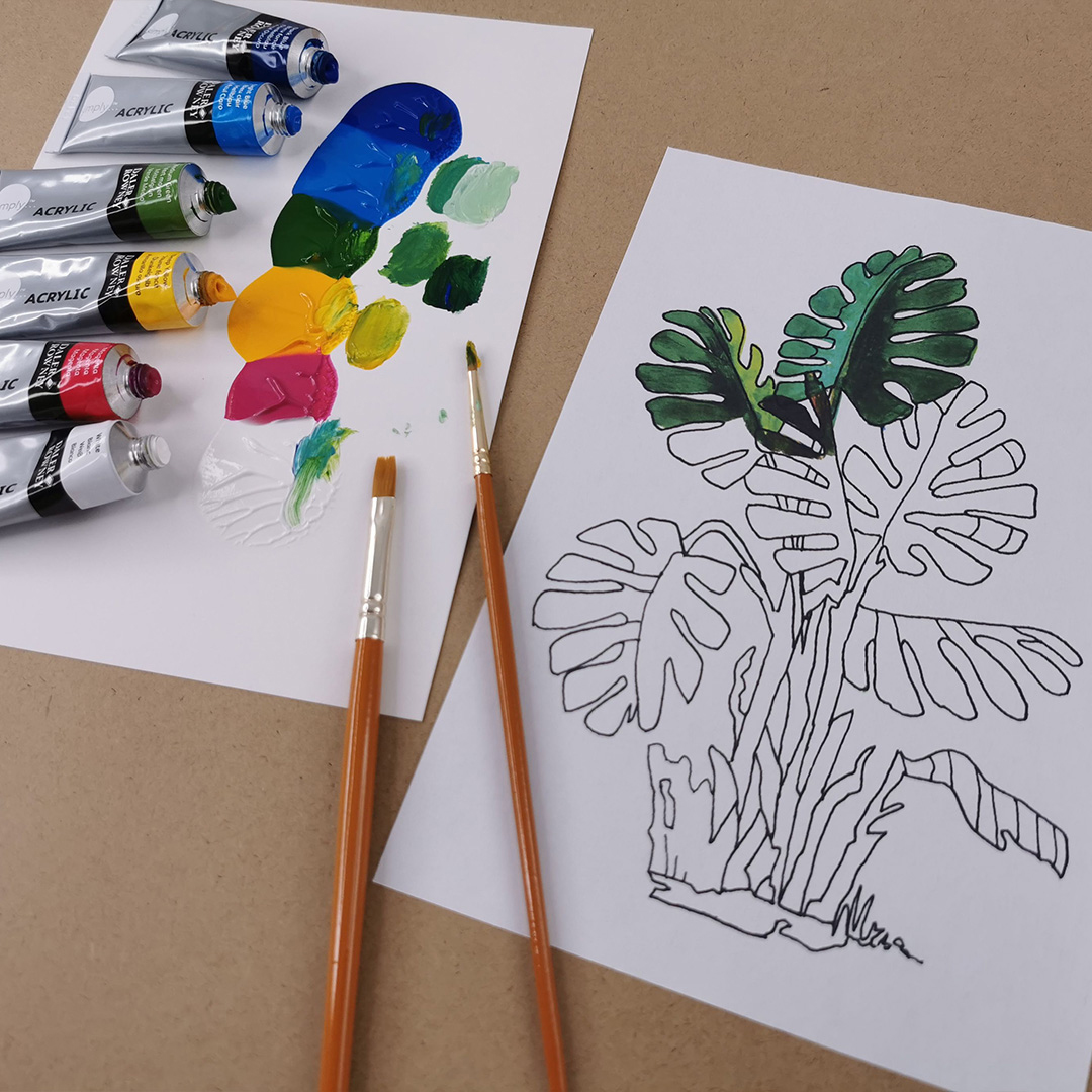 Simply Malen von Pflanzen mit Acrylfarbe - Schritt für Schritt
