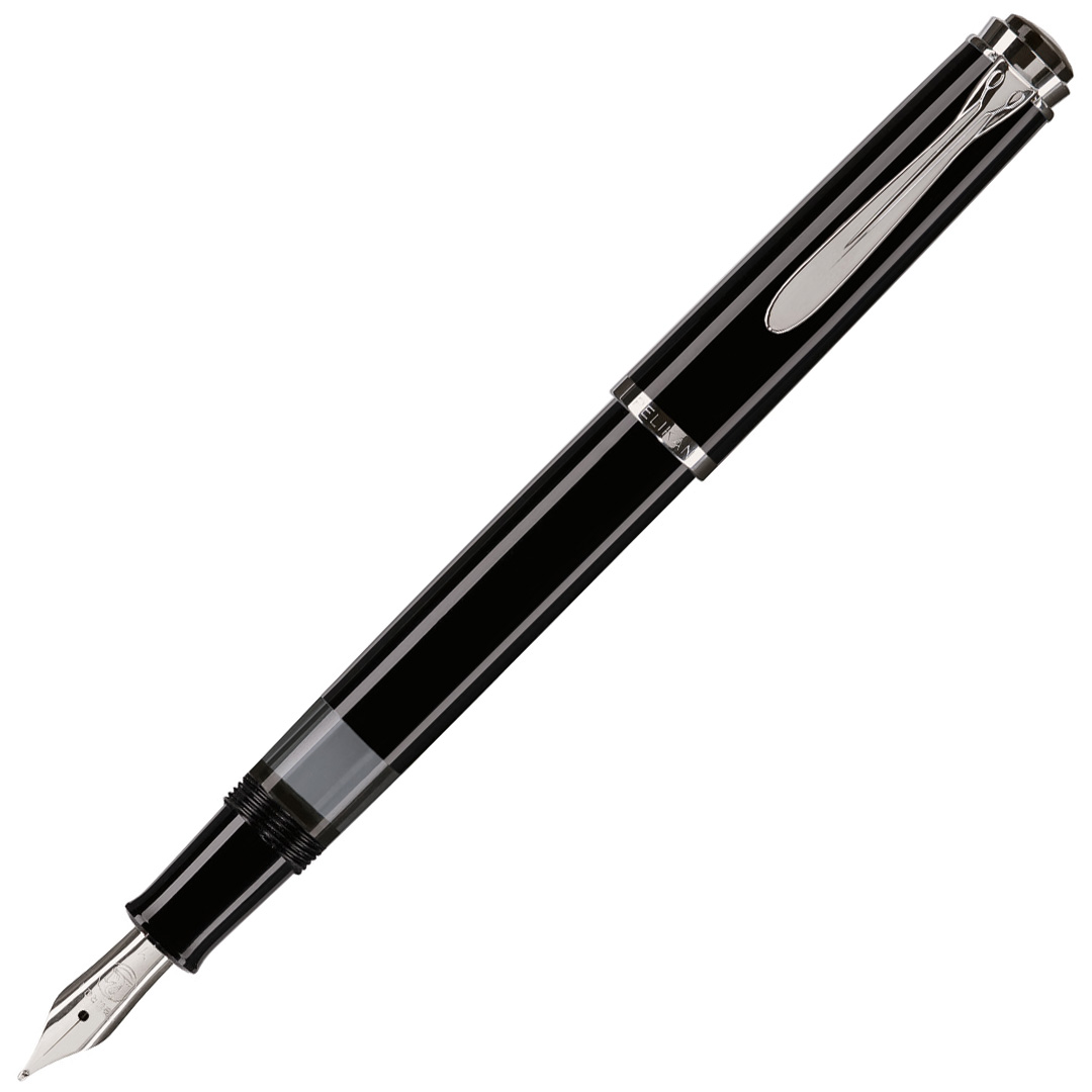Classic 205M Fountain Pen Black-silver Medium