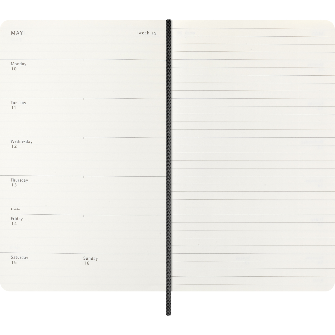 Kalender 12M Weekly Notebook 2027 Softcover Large Black 