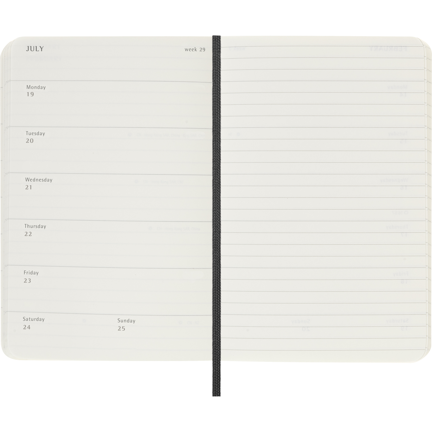 Kalender 12M Weekly Notebook 2027 Softcover Pocket Black 