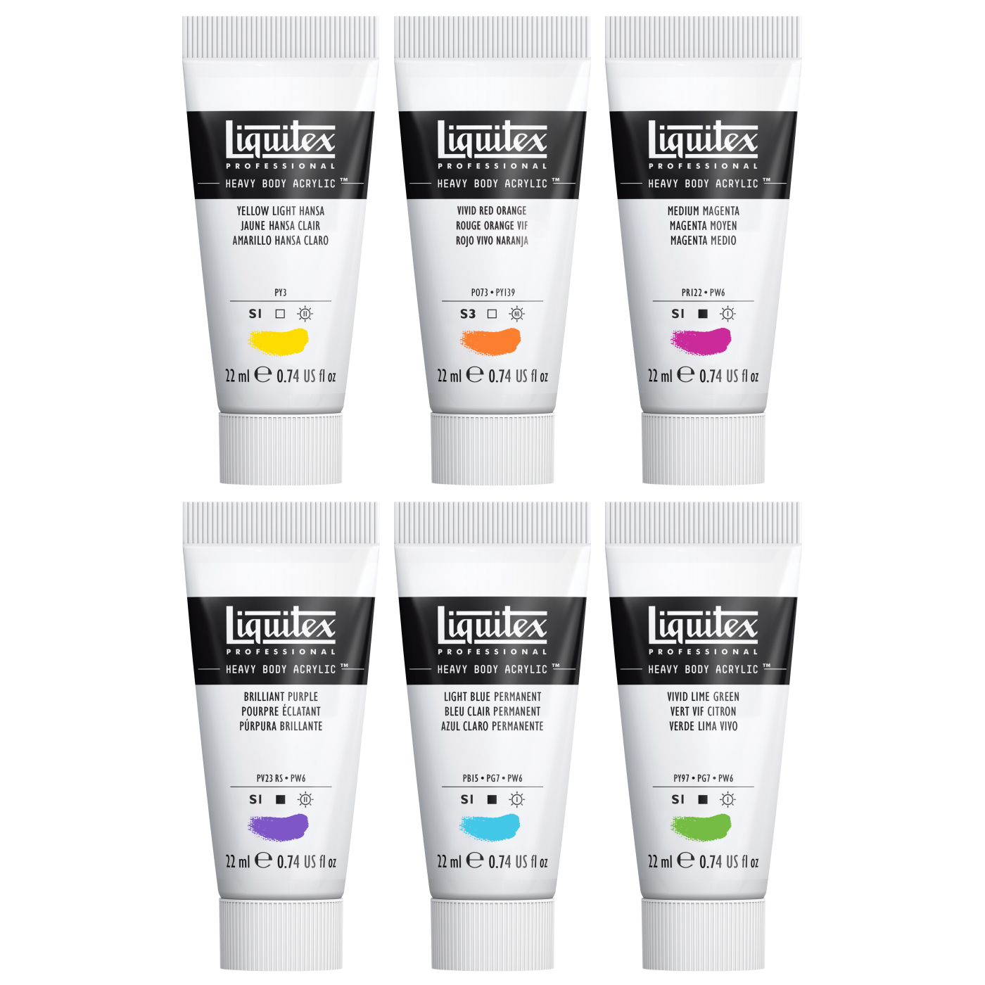 Acrylfarbe Heavy Body Vibrant Set 6x22 ml