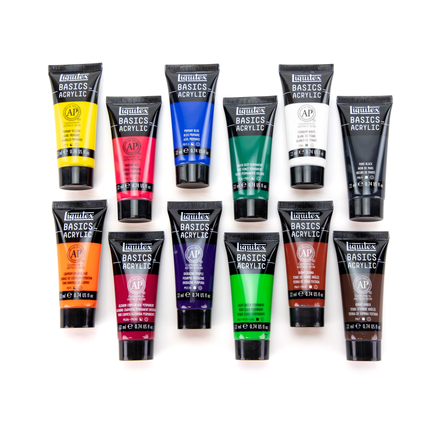 Acrylfarbe Basics Set 12x22 ml