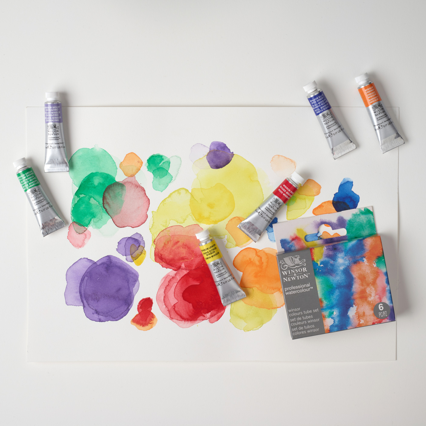 Professional Aquarellfarbe Tuben 5 ml Winsor  6er-Set