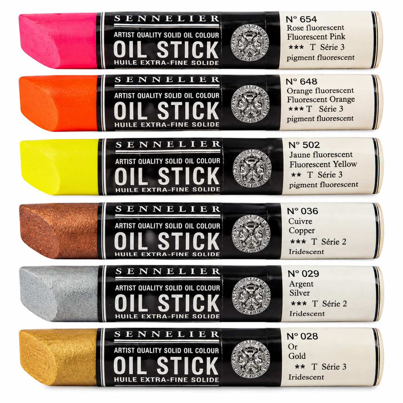 Oil Stick Flurescent & Metallics 6er-Set