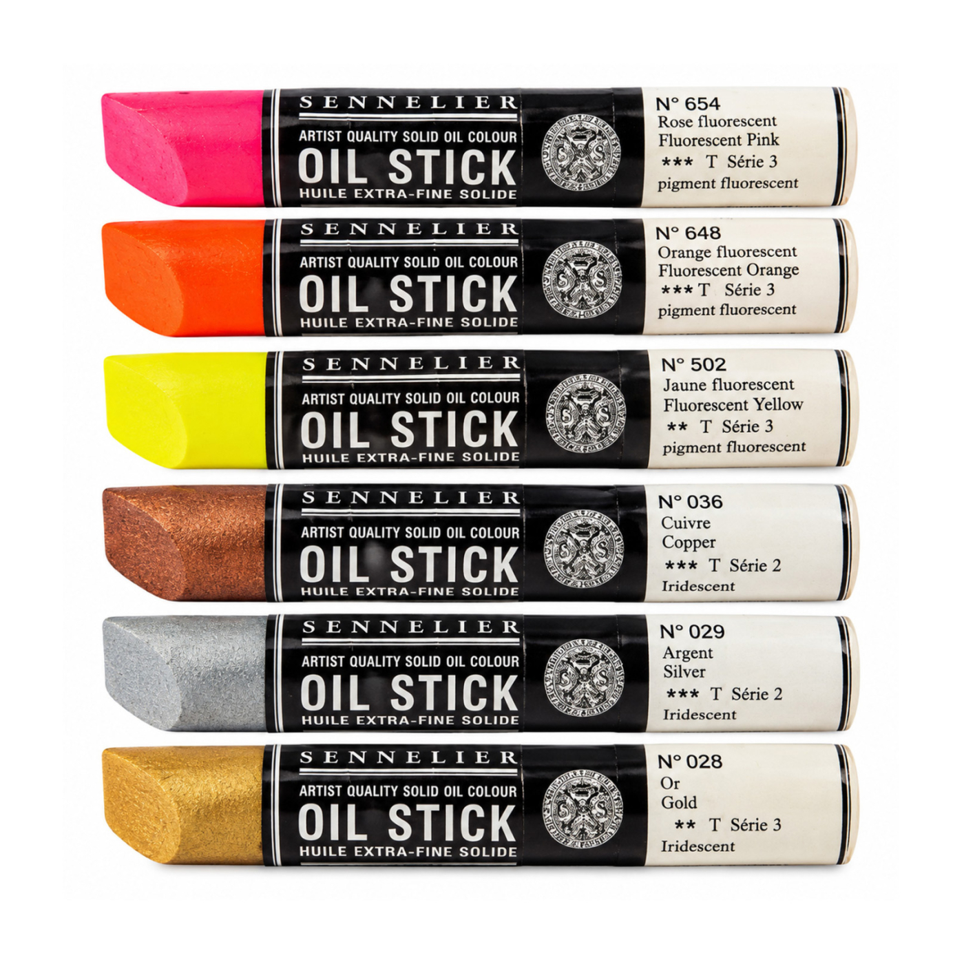 Oil Stick Flurescent & Metallics 6er-Set