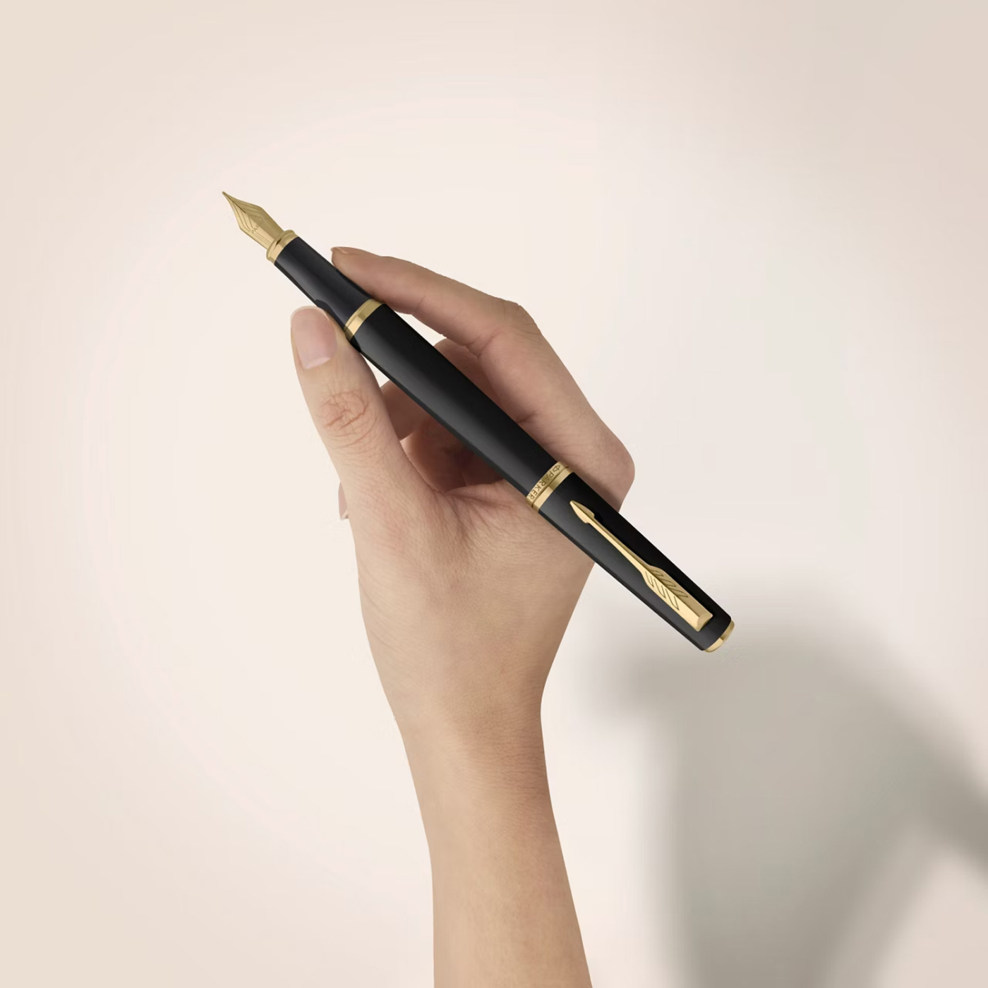 Meridian Matte Black/Chrome Füllfederhalter 