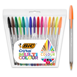 Cristal Multicolor Kugelschreiber 15er-Pack in der Gruppe Stifte / Schreiben / Kugelschreiber bei Pen Store (100233)