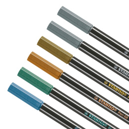 Pen 68 Metallic 6er-Set in der Gruppe Stifte / Künstlerstifte / Filzstifte bei Pen Store (100315)