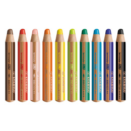 Woody 3-in-1-Buntstifte 10er-Set (ab 3 Jahren) in der Gruppe Kids / Stifte für Kinder / Buntstifte für Kinder bei Pen Store (100444)