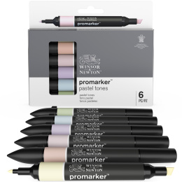 ProMarker 6er-Set Pastel tones in der Gruppe Stifte / Künstlerstifte / Marker bei Pen Store (100539)
