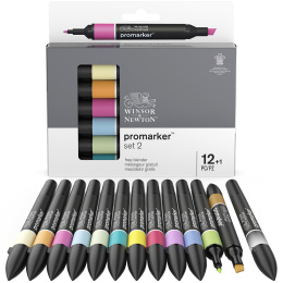 ProMarker 12er-Set + Blender (Set 2) in der Gruppe Stifte / Künstlerstifte / Marker bei Pen Store (100545)