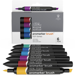 ProMarker Brush 6er-Set Rich Tones in der Gruppe Stifte / Künstlerstifte / Marker bei Pen Store (100554)