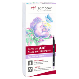 ABT Dual Brush Stift 12er-Set Pastel in der Gruppe Stifte / Künstlerstifte / Pinselstifte bei Pen Store (101094)