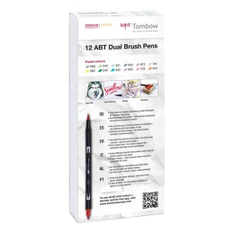 ABT Dual Brush Stift 12er-Set Pastel in der Gruppe Stifte / Künstlerstifte / Pinselstifte bei Pen Store (101094)