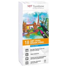 ABT Dual Brush Stift 18er-Set Primary in der Gruppe Stifte / Künstlerstifte / Pinselstifte bei Pen Store (101098)