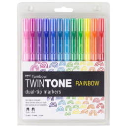 TwinTone Marker Rainbow 12er-Set in der Gruppe Stifte / Künstlerstifte / Marker bei Pen Store (101130)