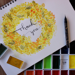 ¢Gansai Tambi Akvarell 48er-Set in der Gruppe Künstlerbedarf / Künstlerfarben / Aquarell / Aquarellfarbe im Napf bei Pen Store (101261)