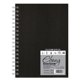 Ebony Artist's Sketch Book Spiral A5 in der Gruppe Papier & Blöcke / Künstlerblöcke / Skizzenbücher bei Pen Store (101471)