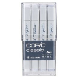 Classic 12er-Set Cool Grey in der Gruppe Stifte / Künstlerstifte / Marker bei Pen Store (103317)