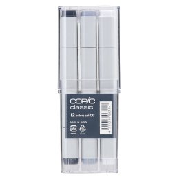 Classic 12er-Set Cool Grey in der Gruppe Stifte / Künstlerstifte / Marker bei Pen Store (103317)