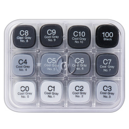 Classic 12er-Set Cool Grey in der Gruppe Stifte / Künstlerstifte / Marker bei Pen Store (103317)