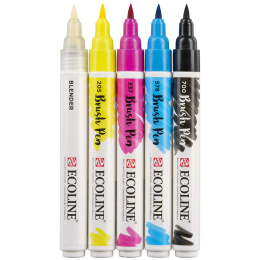 Ecoline Brush Pen Primary 5er-Set in der Gruppe Stifte / Künstlerstifte / Pinselstifte bei Pen Store (103708)