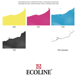 Ecoline Brush Pen Primary 5er-Set in der Gruppe Stifte / Künstlerstifte / Pinselstifte bei Pen Store (103708)