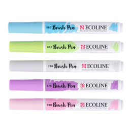 Ecoline Brush Pen Pastel 5er-Set in der Gruppe Stifte / Künstlerstifte / Pinselstifte bei Pen Store (103709)