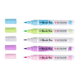 Ecoline Brush Pen Pastel 5er-Set in der Gruppe Stifte / Künstlerstifte / Pinselstifte bei Pen Store (103709)