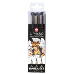 Manga Pigma Micron Black 3er-Set in der Gruppe Stifte / Schreiben / Fineliner bei Pen Store (103848)