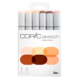 Sketch 6er-Pack Skin Tones in der Gruppe Stifte / Künstlerstifte / Marker bei Pen Store (103860)