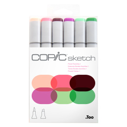 Sketch 6er-Pack Floral Favourites 1 in der Gruppe Stifte / Künstlerstifte / Marker bei Pen Store (103862)