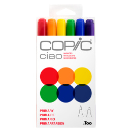 Ciao 6er-Pack Primary in der Gruppe Stifte / Künstlerstifte / Marker bei Pen Store (103865)