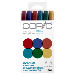 Ciao 6er-Pack Jewel Tones in der Gruppe Stifte / Künstlerstifte / Marker bei Pen Store (103870)