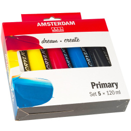 Amsterdam Acrylfarbe Primary Set in der Gruppe Künstlerbedarf / Künstlerfarben / Acrylfarbe bei Pen Store (104068)
