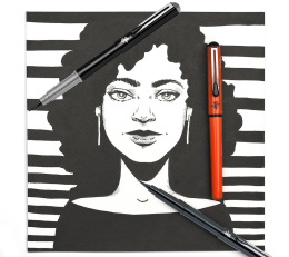 Pocket Brush Pen Set Black in der Gruppe Stifte / Schreibwaren / Patronen und Nachfüllpatronen bei Pen Store (104522)