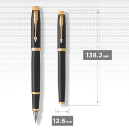 IM Black/Gold Füllfederhalter Medium in der Gruppe Stifte / Fine Writing / Füllfederhalter bei Pen Store (104670)