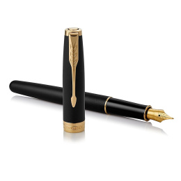 Sonnet Black/Gold Füllfederhalter Medium in der Gruppe Stifte / Fine Writing / Füllfederhalter bei Pen Store (104695)