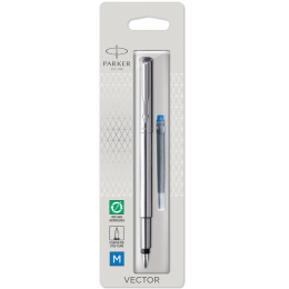 Vector Stainless Steel Füllfederhalter in der Gruppe Stifte / Fine Writing / Füllfederhalter bei Pen Store (104703)
