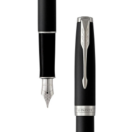 Sonnet Black/Chrome Füllfederhalter in der Gruppe Stifte / Fine Writing / Füllfederhalter bei Pen Store (104803)