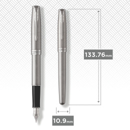 Sonnet Steel/Chrome Füllfederhalter Fine in der Gruppe Stifte / Fine Writing / Füllfederhalter bei Pen Store (104817)