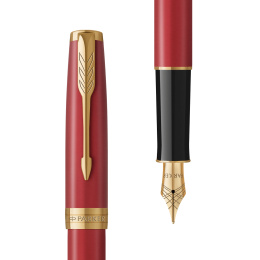 Sonnet Red/Gold Füllfederhalter in der Gruppe Stifte / Fine Writing / Füllfederhalter bei Pen Store (104827_r)