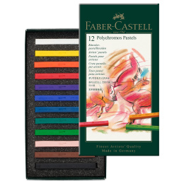 Ölpastellkreide Polychromos 12er-Set in der Gruppe Künstlerbedarf / Buntstifte und Bleistifte / Ölpastellkreide bei Pen Store (105088)