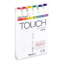 Twin Brush Marker 6er-Set Main in der Gruppe Stifte / Künstlerstifte / Pinselstifte bei Pen Store (105321)
