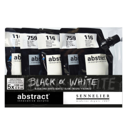 Abstract Acrylfarbe Black & White in der Gruppe Künstlerbedarf / Künstlerfarben / Acrylfarbe bei Pen Store (106258)