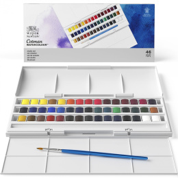 Cotman Aquarellfarbe Studio Set 45 1/2-Näpfe in der Gruppe Künstlerbedarf / Künstlerfarben / Aquarell bei Pen Store (107242)