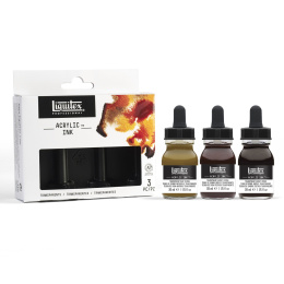 Acrylic Ink Transparents 3er-Set 30 ml in der Gruppe Künstlerbedarf / Künstlerfarben / Acrylfarbe bei Pen Store (107724)