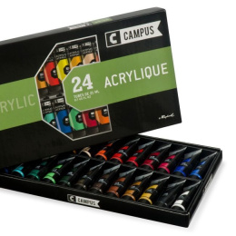 Acrylfarbenset Campus 24 × 21 ml Tuben in der Gruppe Künstlerbedarf / Künstlerfarben / Acrylfarbe bei Pen Store (107971)