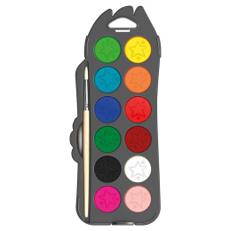 Color'Peps Wasserfarben 12er-Set + Pinsel (ab 3 Jahren) in der Gruppe Kids / Basteln für Kinder / Malfarbe für Kinder / Wasserfarben für Kinder / Wasserfarbe bei Pen Store (108763)