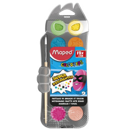 Color'Peps Wasserfarben 12er-Set + Pinsel (ab 3 Jahren) in der Gruppe Kids / Basteln für Kinder / Wasserfarben für Kinder bei Pen Store (108763)